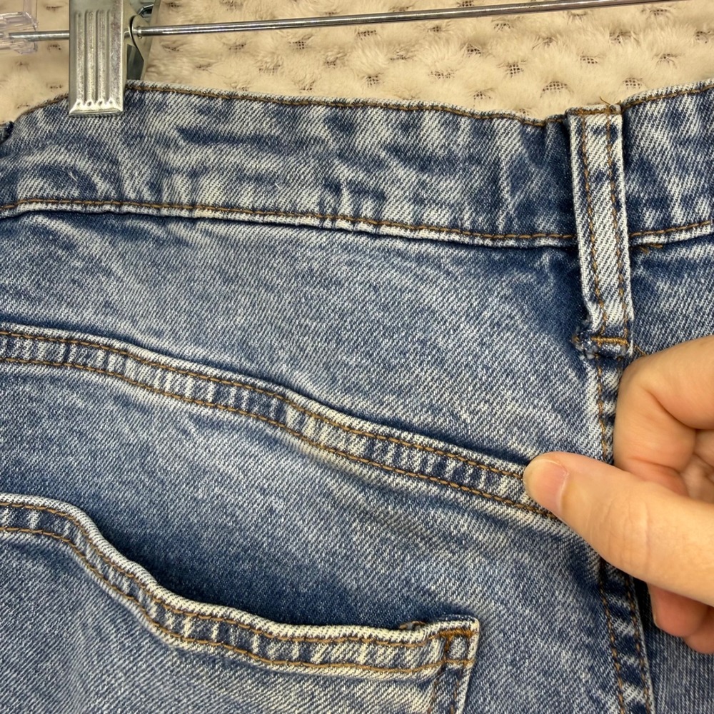 American Tall Luna High Rise Wide Leg Jeans Womens 32x35 Blue Heritage Faded - Picture 16 of 16